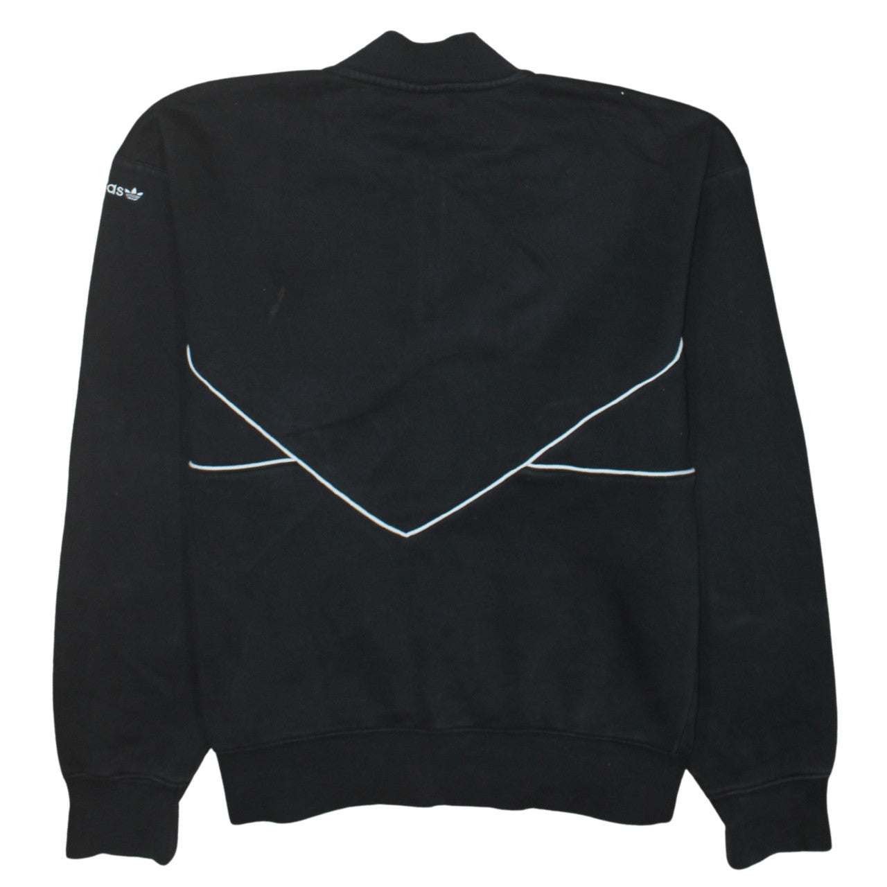 Adidas Women’s Black 1/4 Zip Sweatshirt Small Logo Pullover