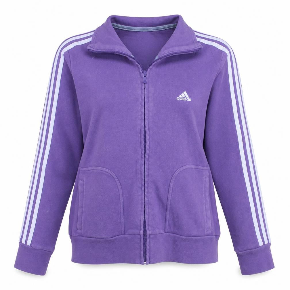 Adidas Women Purple Full Zip Sweatshirt Size 14 Essentials