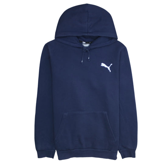 Puma Men's Blue Pullover Hoodie Size S Regular Fit Fleece Sportswear