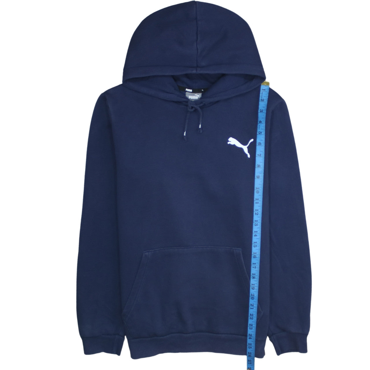 Puma Men's Blue Pullover Hoodie Size S Regular Fit Fleece Sportswear