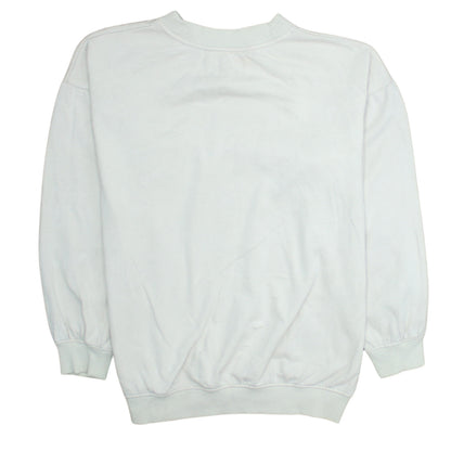 Brand and care label for H&M girls’ white rolling stones leopard print pullover sweatshirt 10-12 years