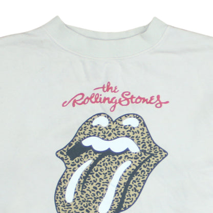 Additional view of H&M girls’ white rolling stones leopard print pullover sweatshirt 10-12 years