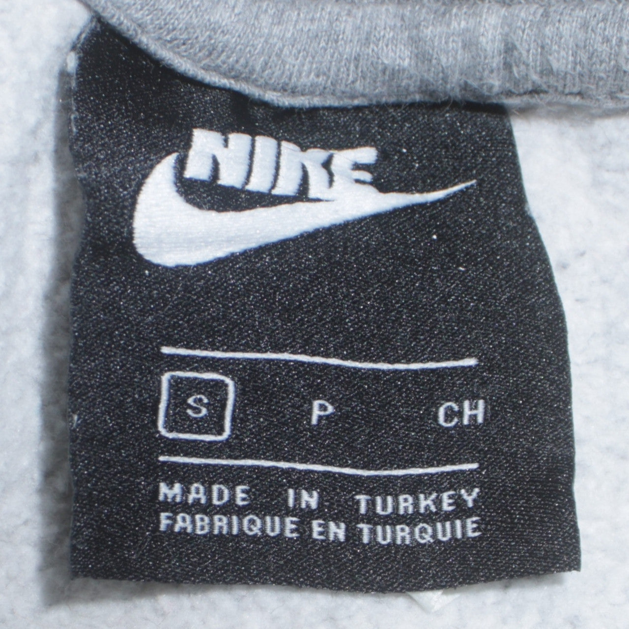 Nike Men's Grey Graphic Logo Crew Neck Sweatshirt Size S