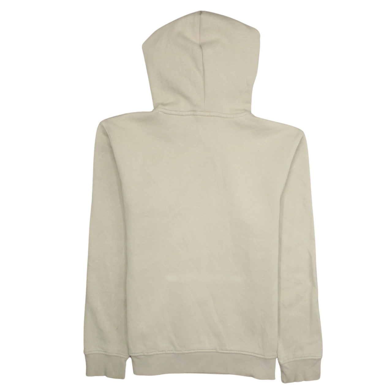 Adidas Womens Beige Pullover Hoodie Size 8 with Logo and Pockets