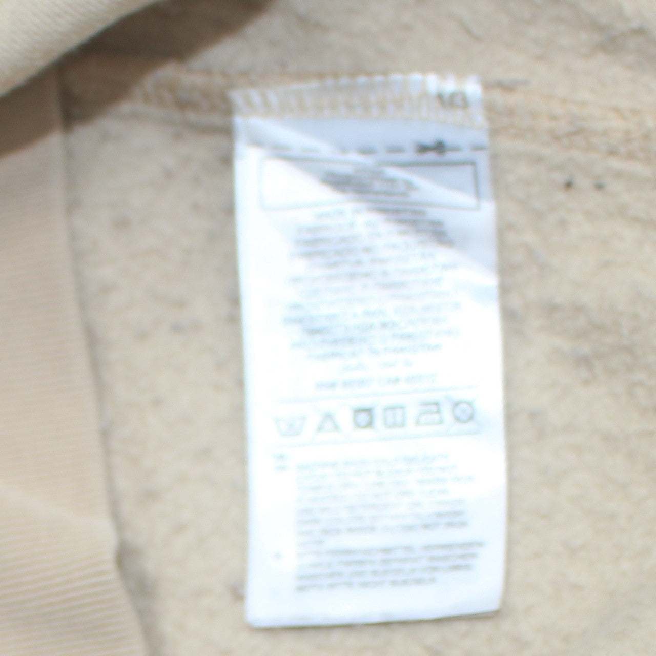 Adidas Womens Beige Pullover Hoodie Size 8 with Logo and Pockets