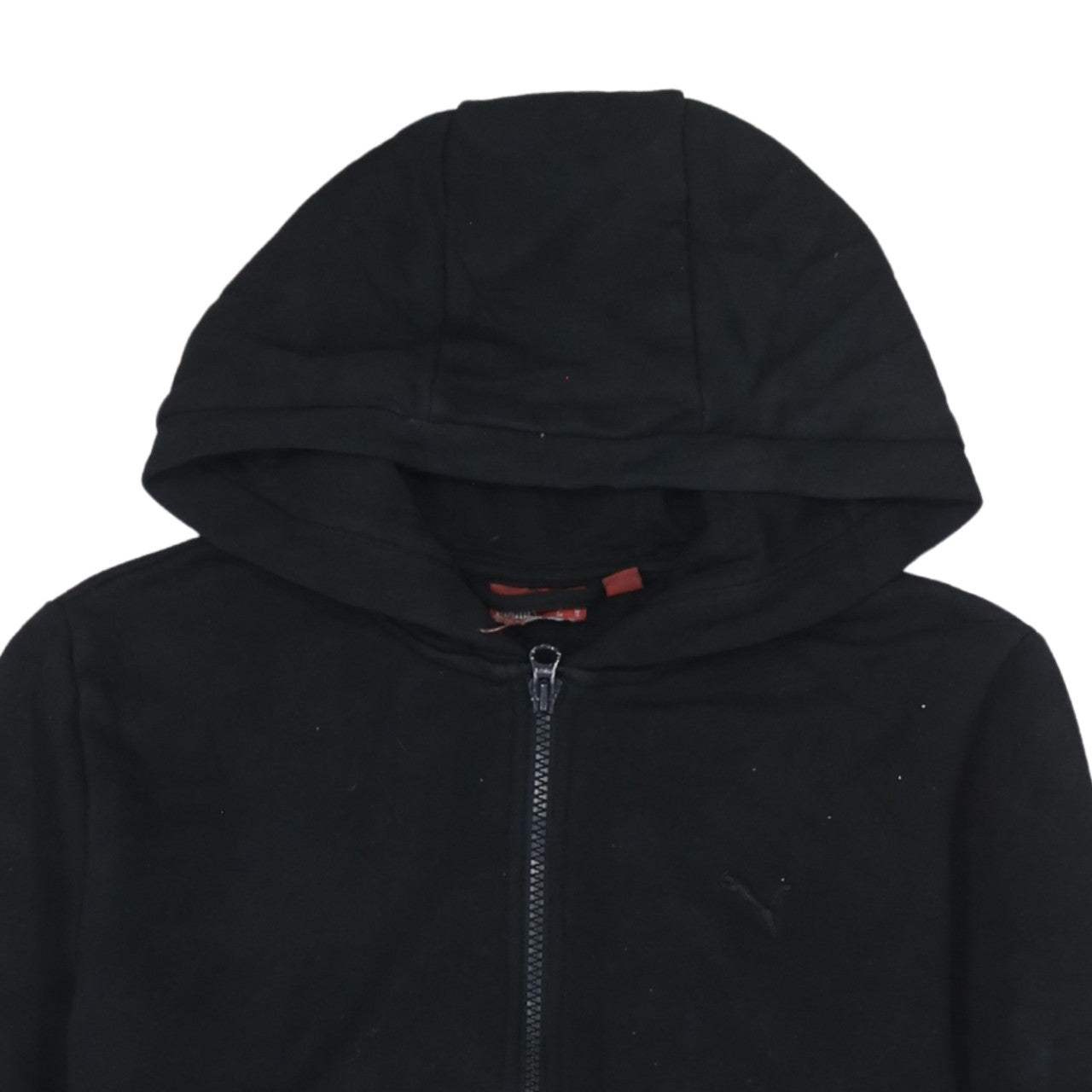 Puma Womens Black Full Zip Hoodie Size UK 10 Cotton Blend