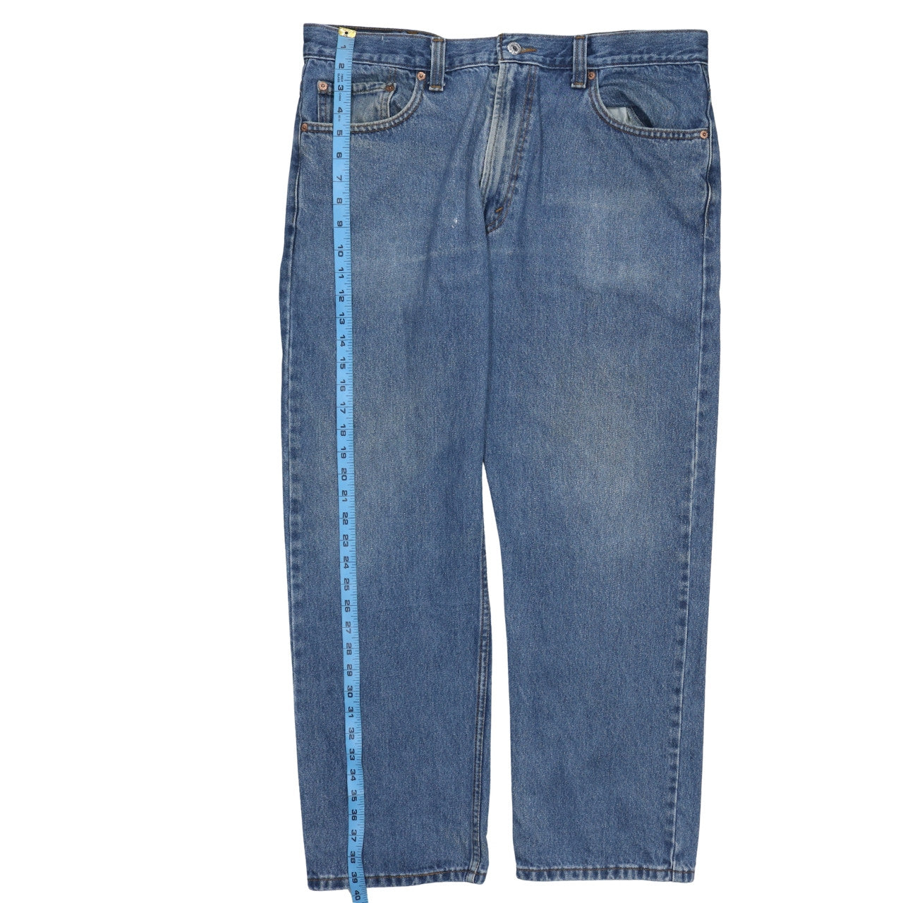Levi's 505 Regular Fit Blue Denim Jeans Men W38 L29 Straight Leg