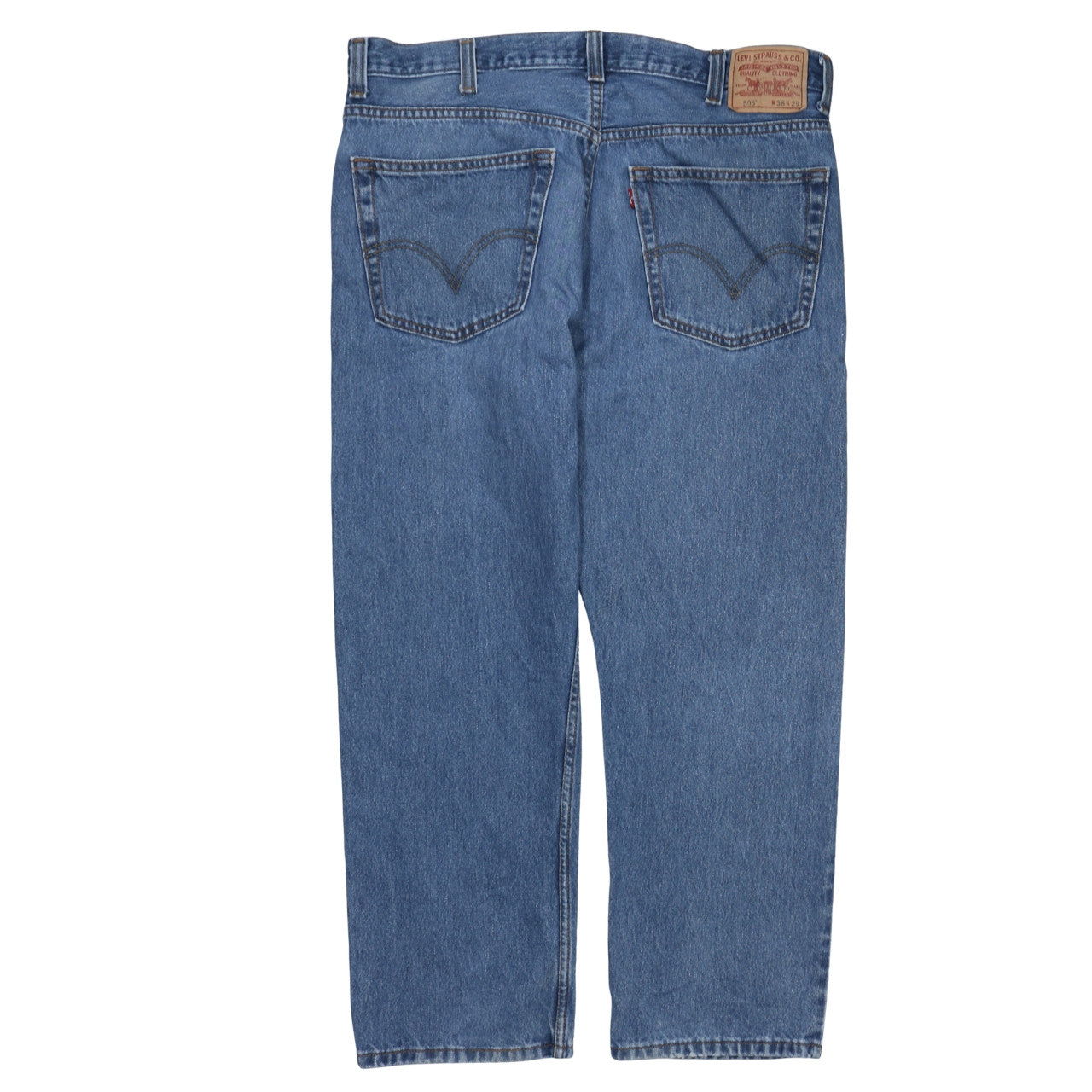 Levi's 505 Regular Fit Blue Denim Jeans Men W38 L29 Straight Leg