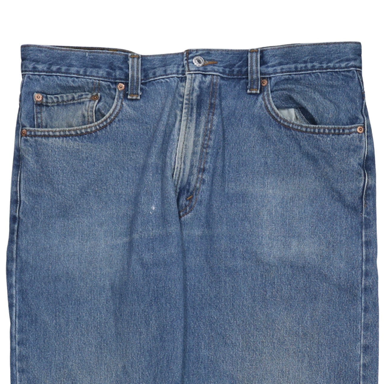 Levi's 505 Regular Fit Blue Denim Jeans Men W38 L29 Straight Leg