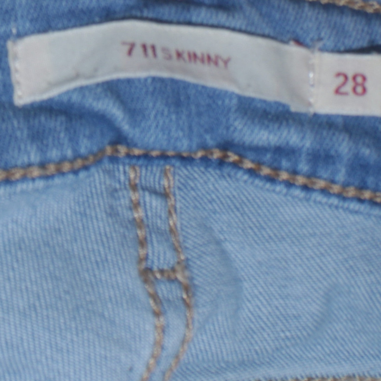 Levi's Women's Blue 711 Skinny Mid Rise Stretch Jeans Size 28