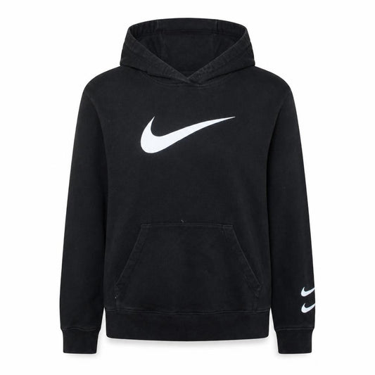 Nike Womens Black XS Pullover Hoodie with Logo Print