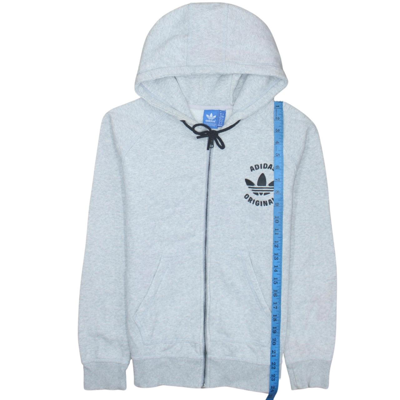 Adidas Originals Womens Grey Full Zip Hoodie Size 12