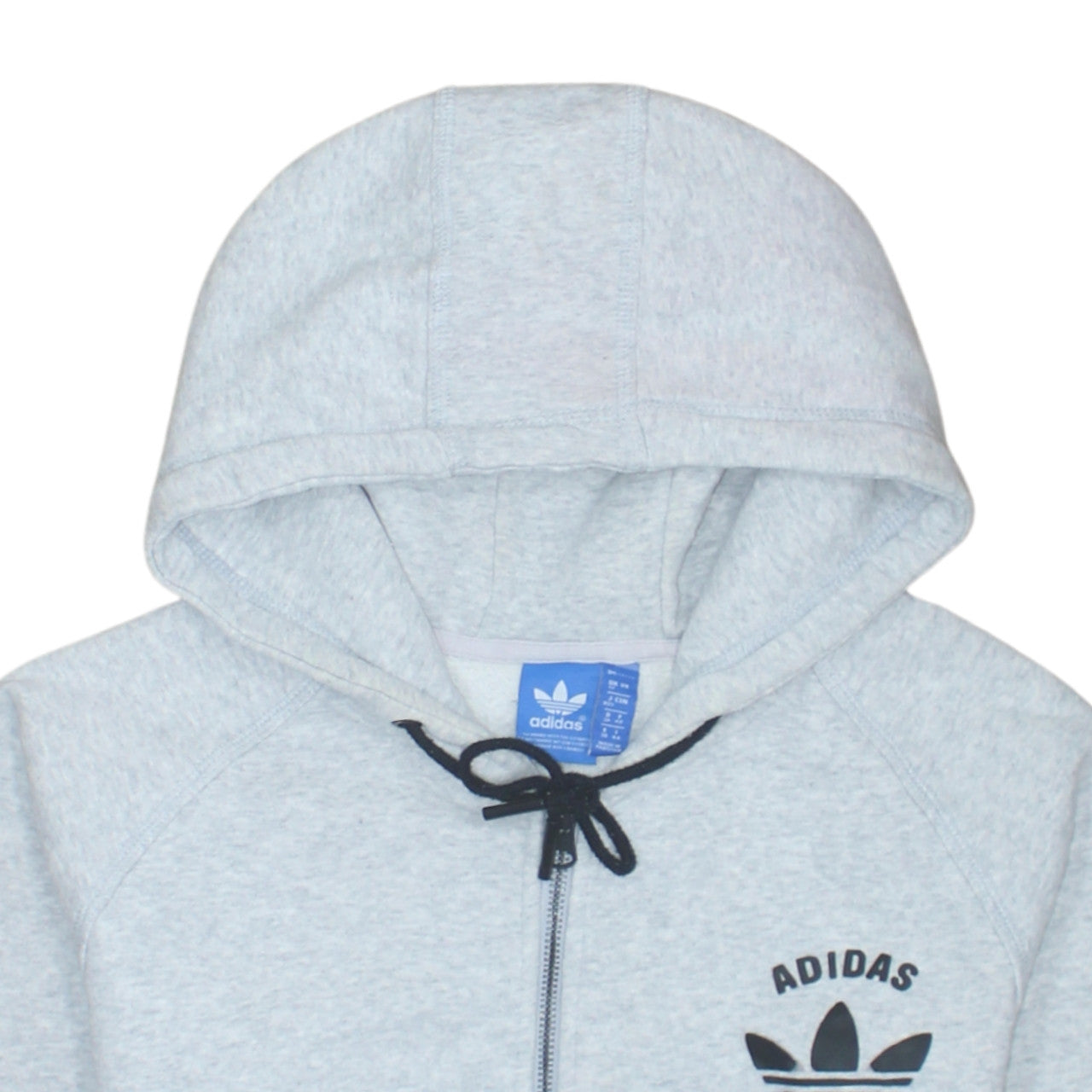Adidas Originals Womens Grey Full Zip Hoodie Size 12
