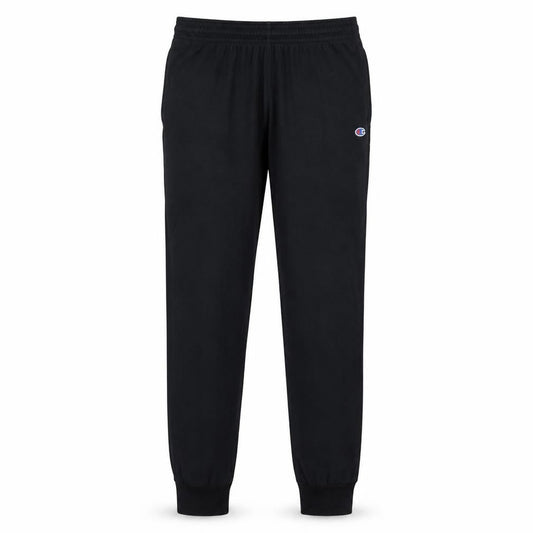 Champion Men Black Cotton Jogger Sweatpants M Tapered Fit