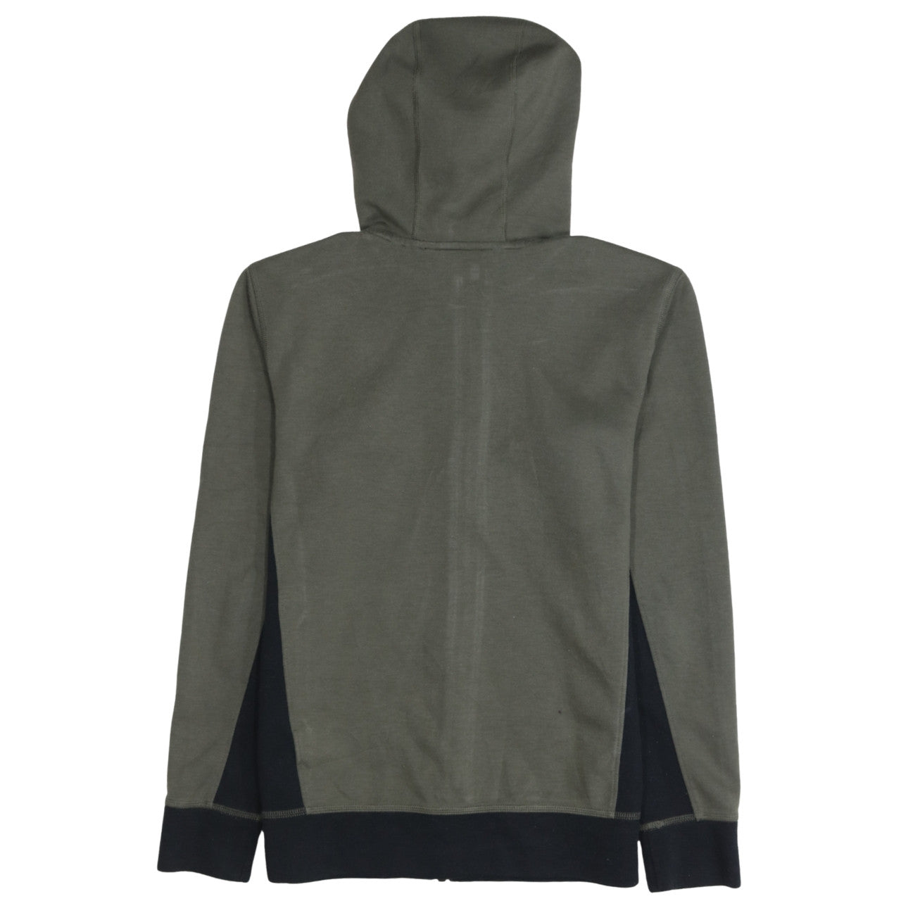 The North Face Boys Green Full Zip Hoodie Size L Cotton Blend Outdoor Hooded Sweatshirt