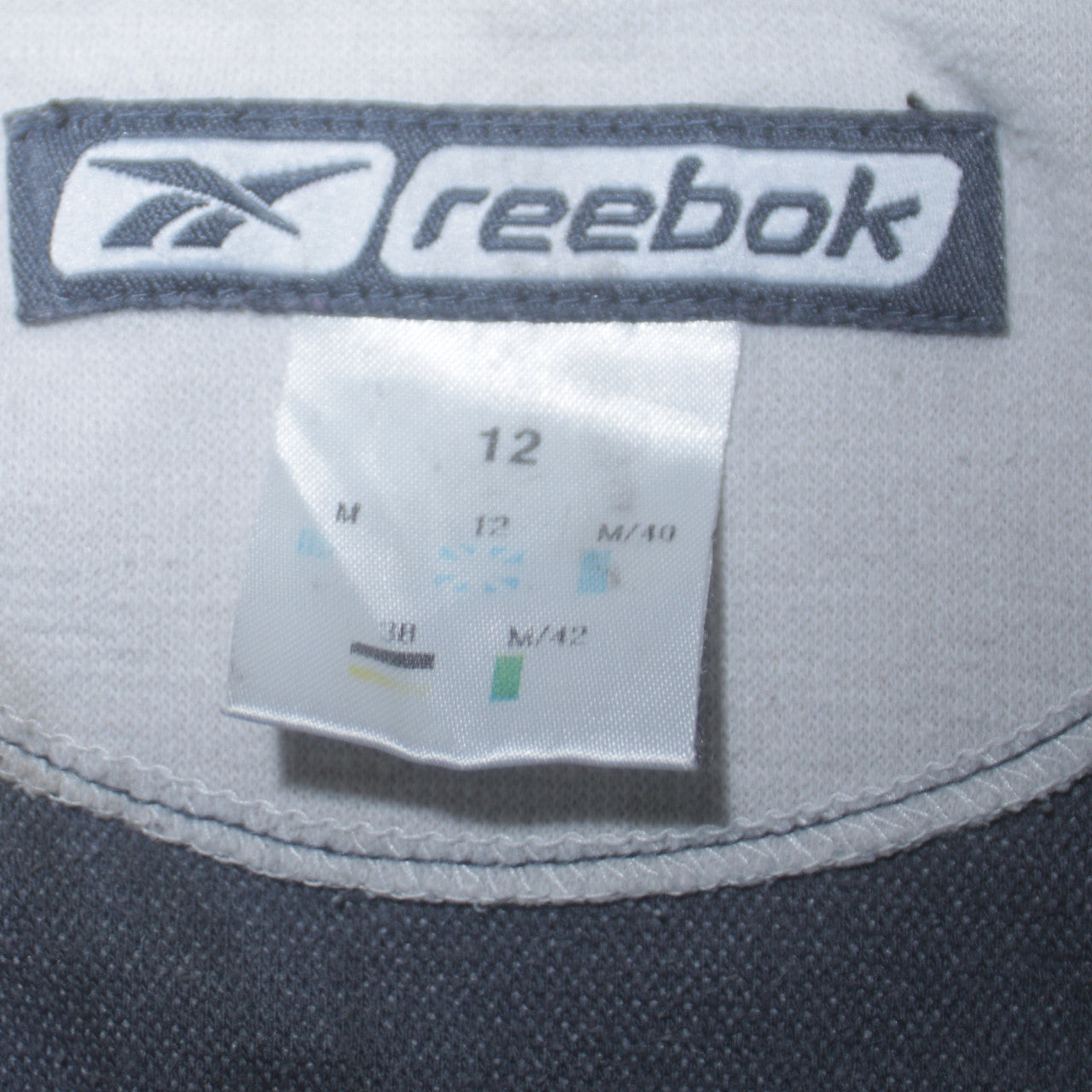 Reebok Women Grey & White Sweatshirt Size 12 Raglan Long Sleeve Pullover