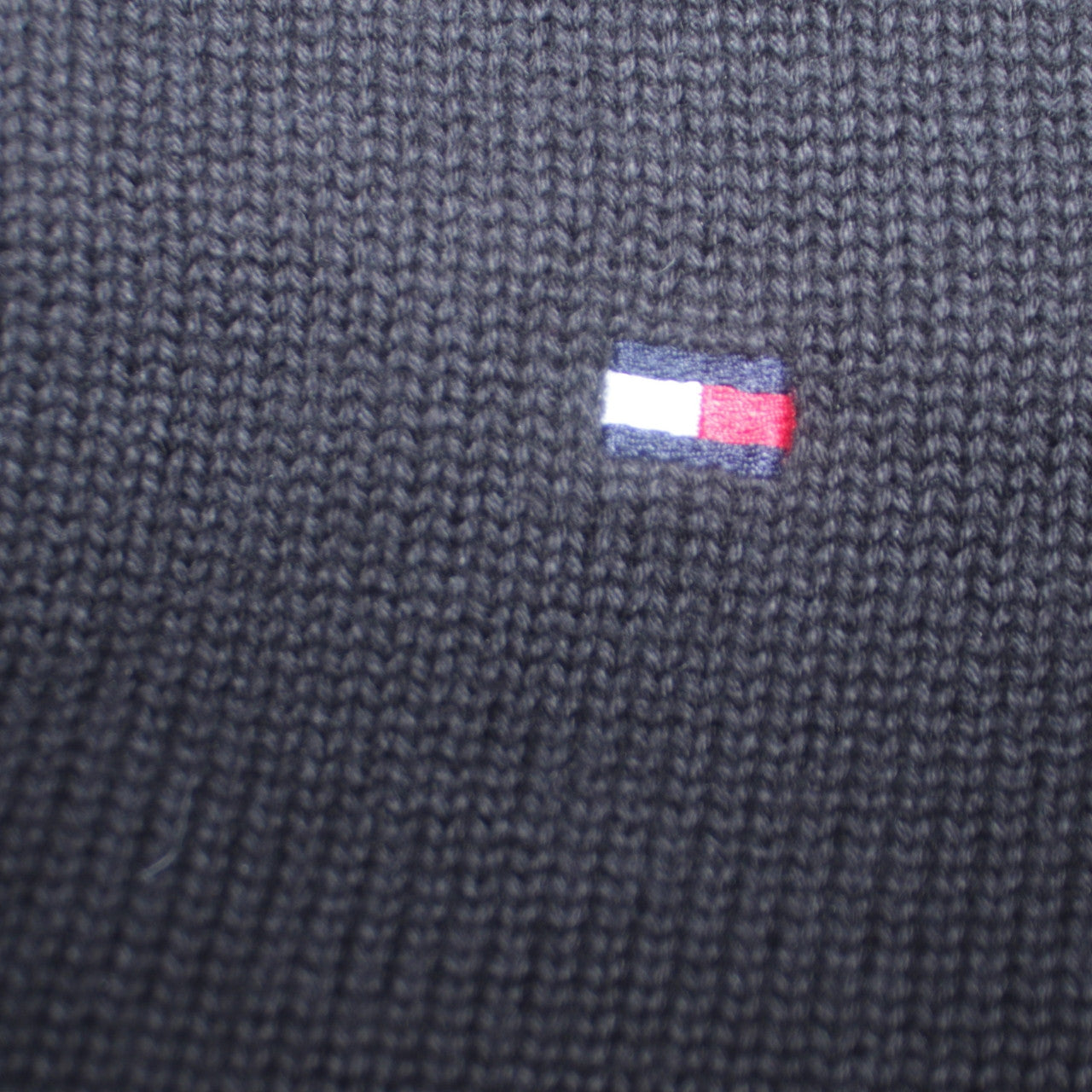 Tommy Hilfiger Men's Black Organic Cotton Crew Neck Jumper Size S