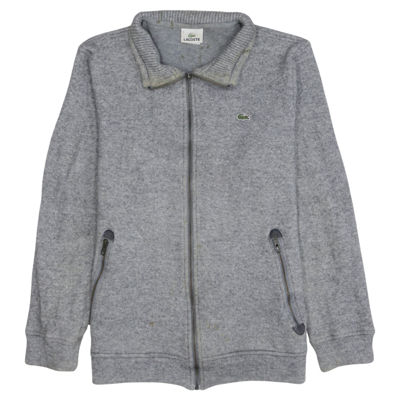 Lacoste Men's Grey Full Zip Fleece Sweatshirt XL