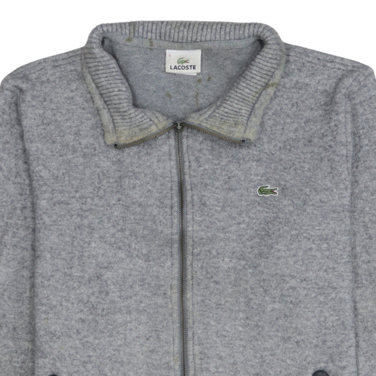Lacoste Men's Grey Full Zip Fleece Sweatshirt XL