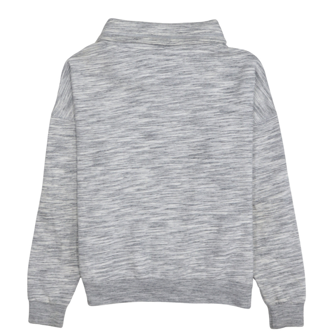 Reebok Women Grey Marl Cowl Neck Pullover Sweatshirt Size M