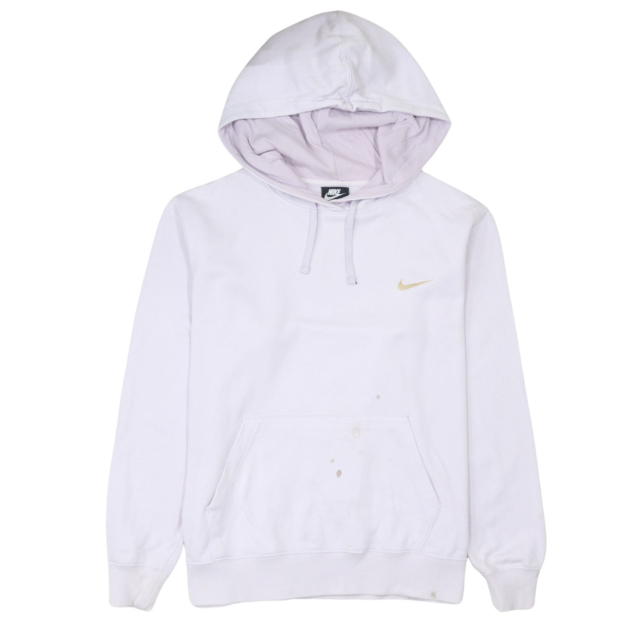 Nike Womens White Pullover Hoodie Medium Cotton Blend Casual