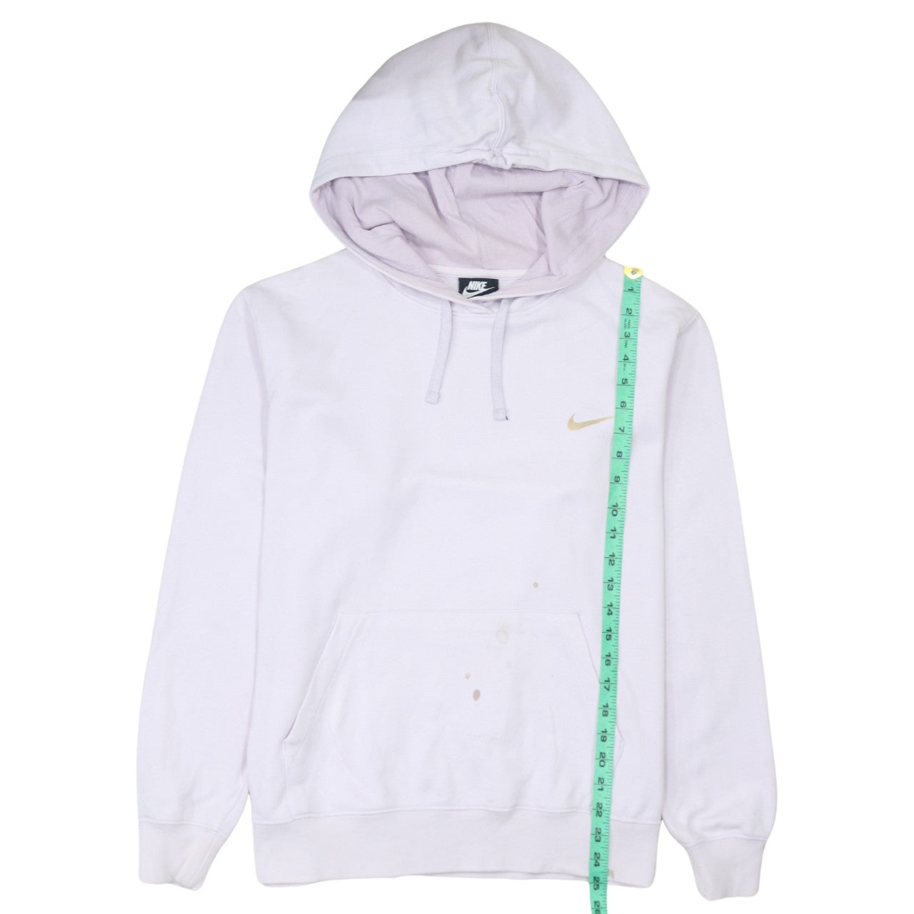 Nike Womens White Pullover Hoodie Medium Cotton Blend Casual