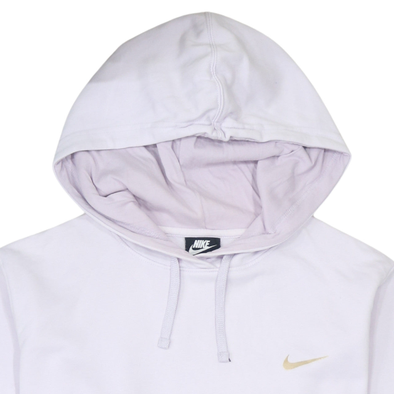 Nike Womens White Pullover Hoodie Medium Cotton Blend Casual