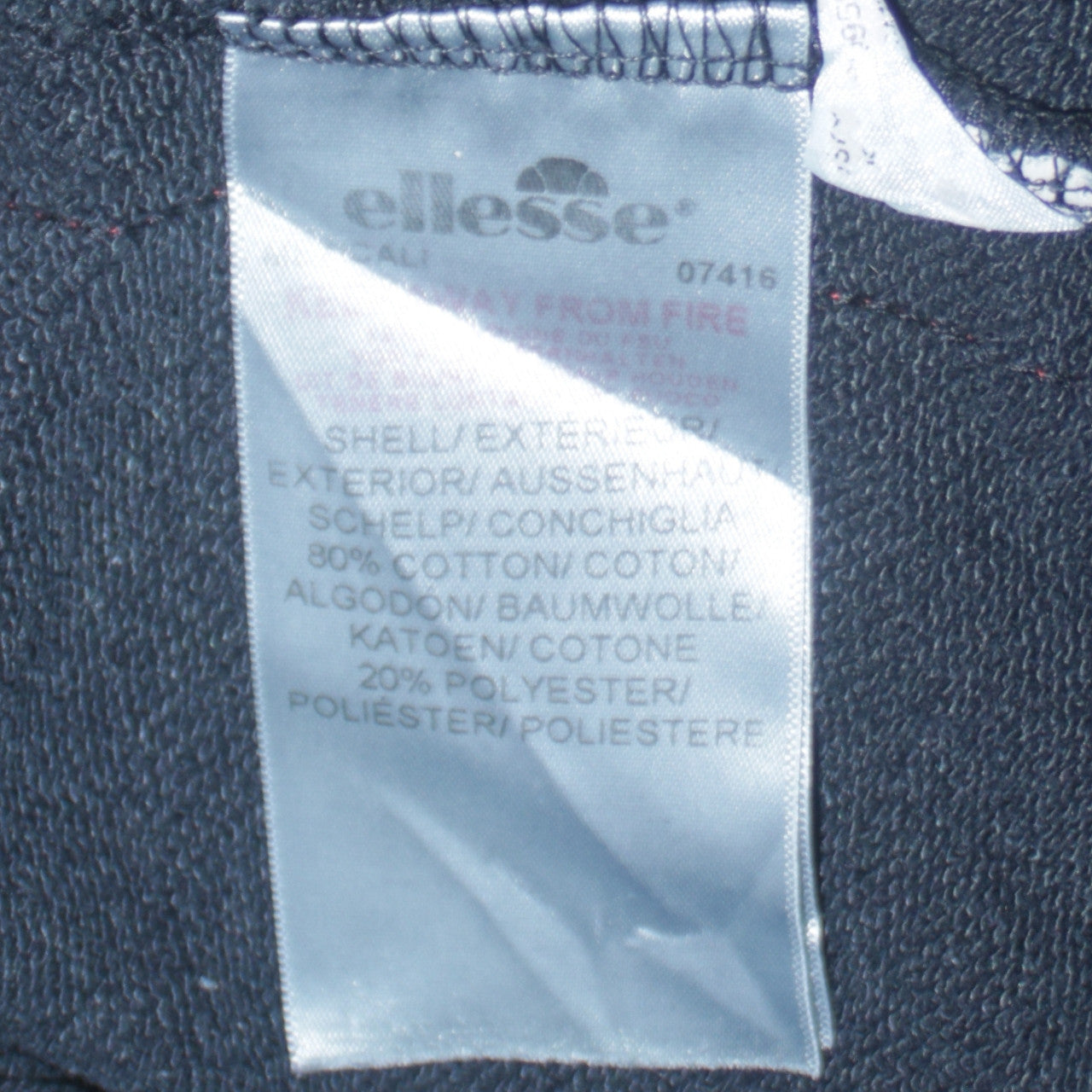 Ellesse Womens Black XS Pullover Sweatshirt Crew Neck Logo Cotton Blend