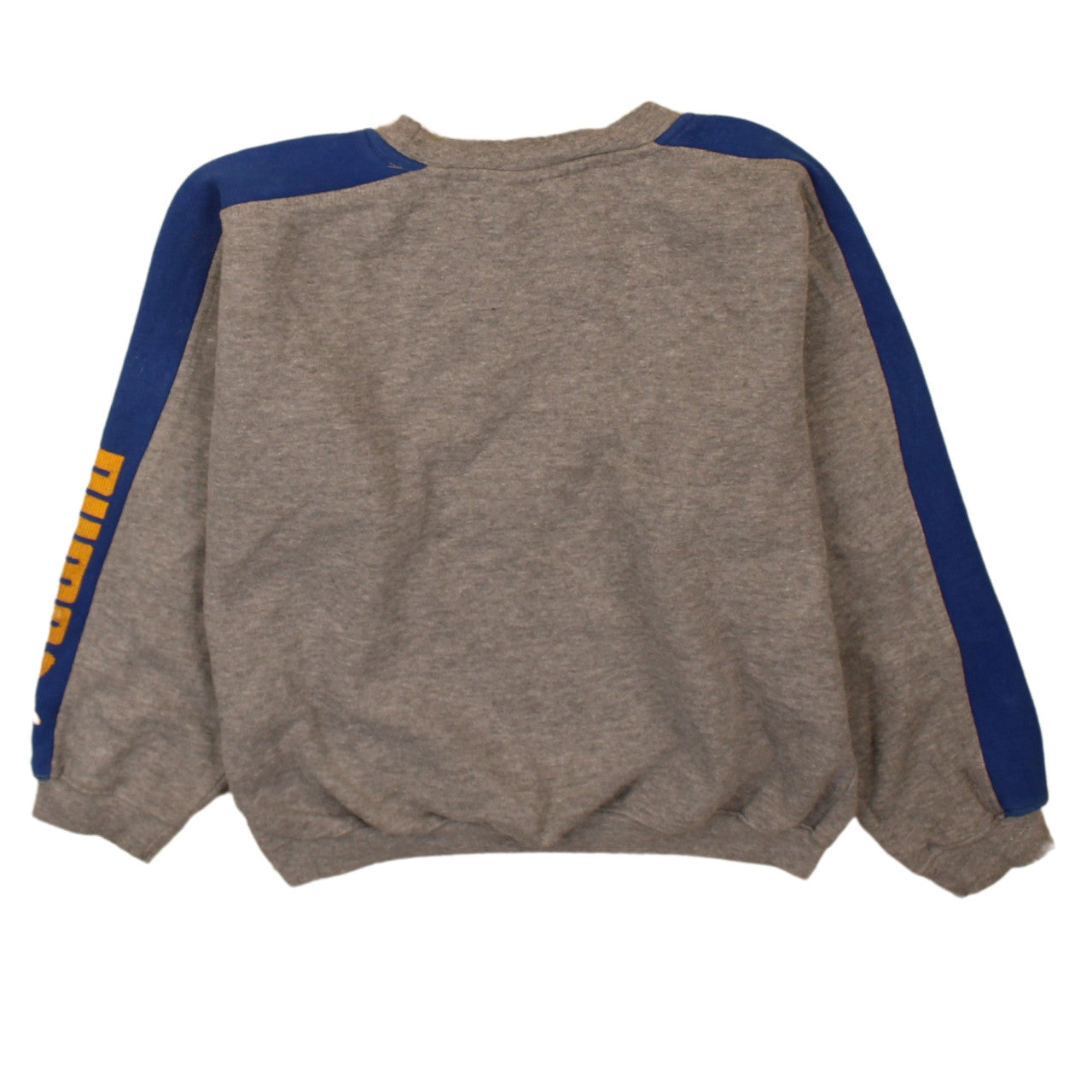 Puma Girls Grey & Blue Colourblock Logo Pullover Sweatshirt 10 Years
