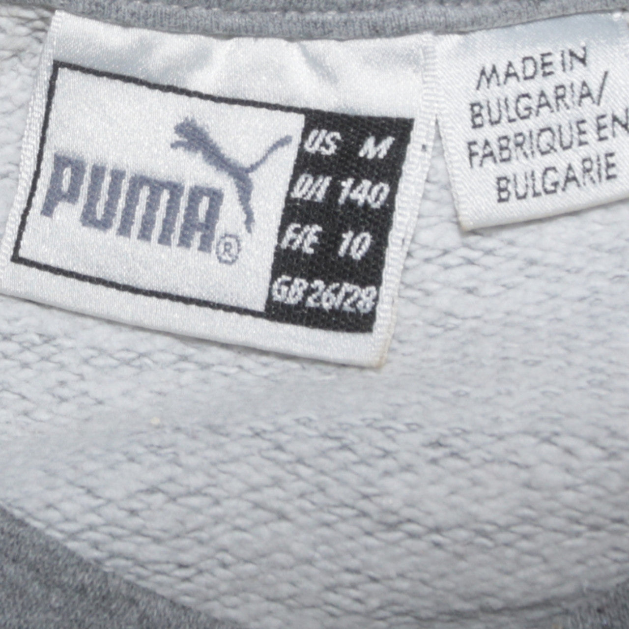 Puma Girls Grey & Blue Colourblock Logo Pullover Sweatshirt 10 Years
