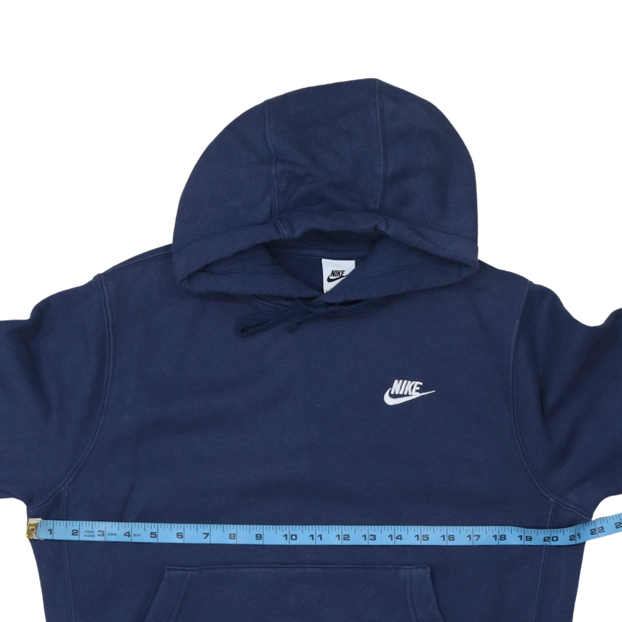 Nike Men's Blue Pullover Hoodie Small Logo Sweatshirt