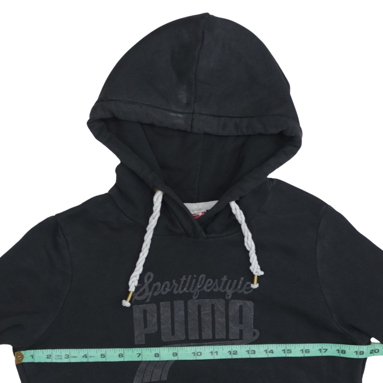 Puma Women's Black Hoodie Size 12 Pullover Hooded Sweatshirt