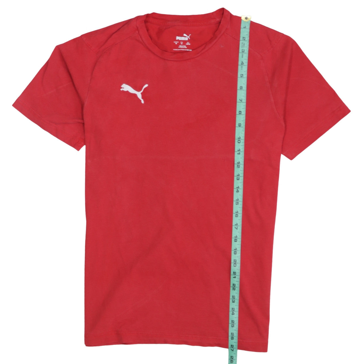 Puma Men's Red Short Sleeve Crew Neck Cotton T-Shirt M