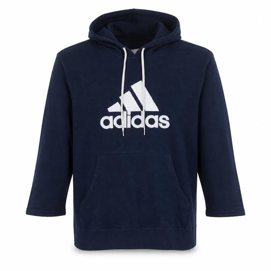 Adidas Men's Blue Pullover Hoodie Size M Sports Fleece Sweatshirt