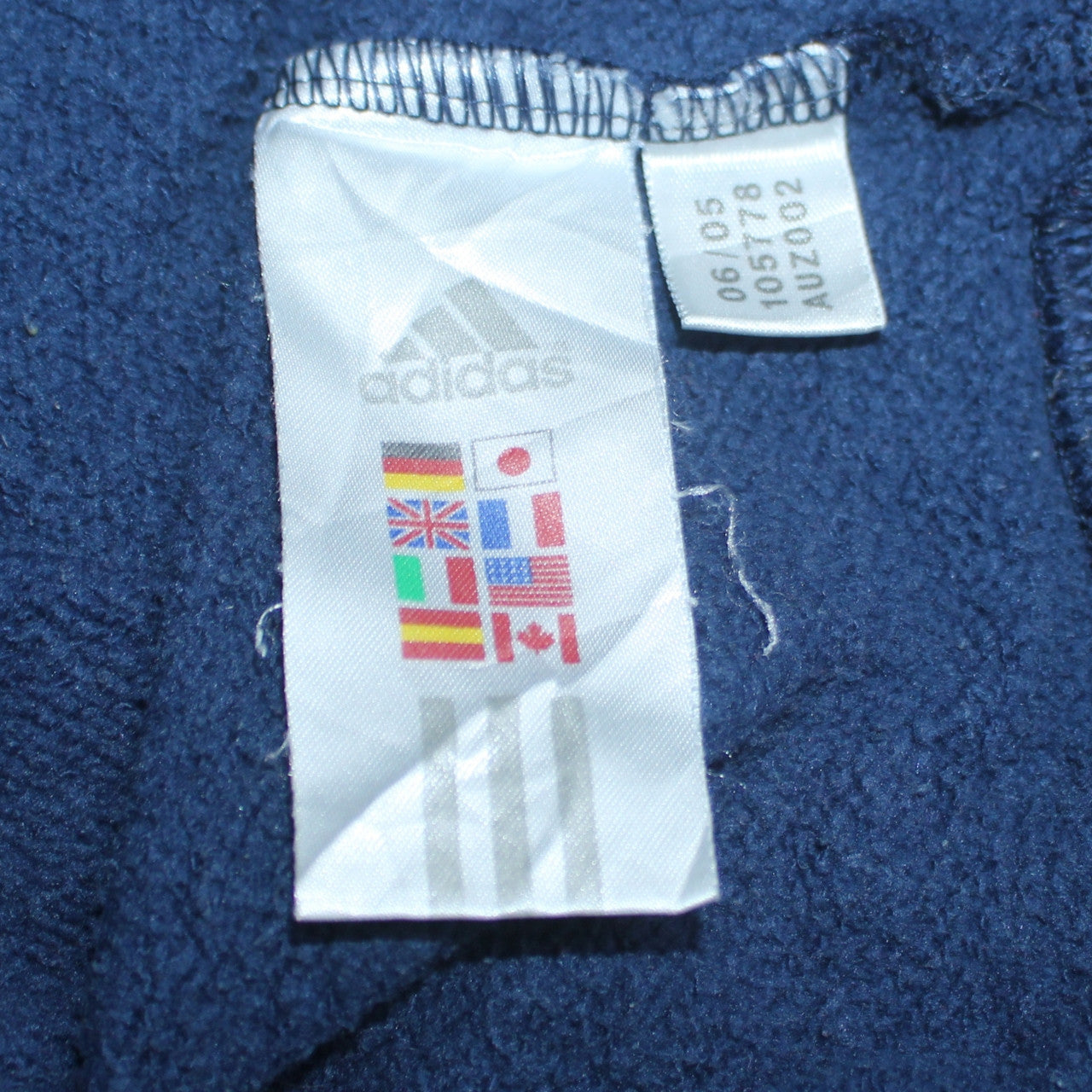Adidas Men's Blue Pullover Hoodie Size M Sports Fleece Sweatshirt