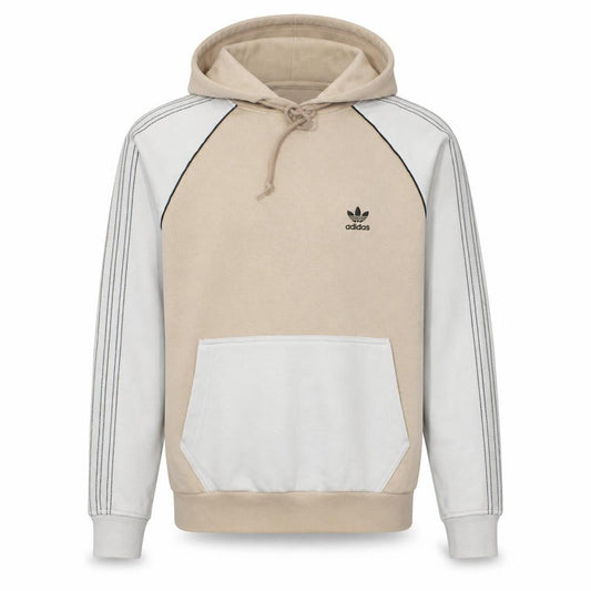 Adidas Men's Beige Pullover Hoodie Small Casual Sportswear