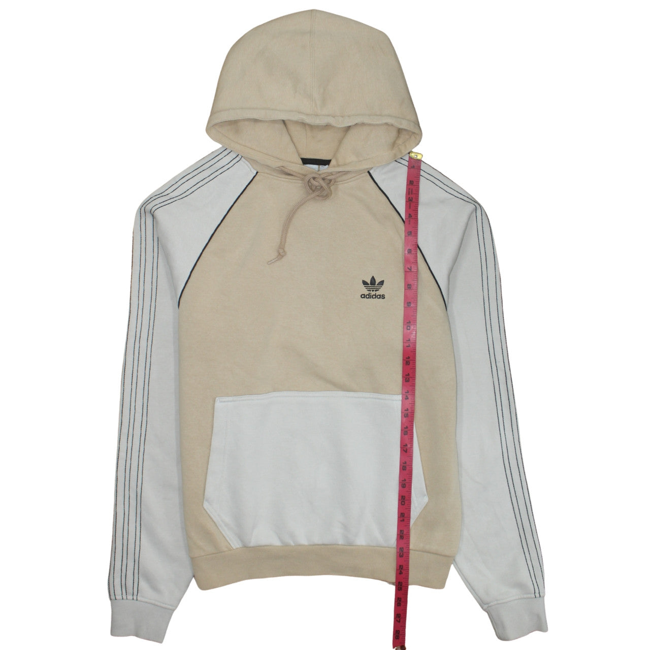Adidas Men's Beige Pullover Hoodie Small Casual Sportswear