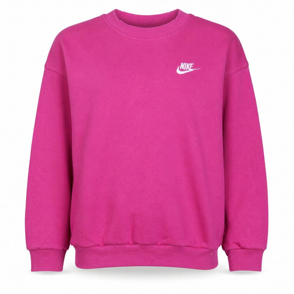 Nike Girls Pink Crew Neck Pullover Sweatshirt Size S 128–137cm