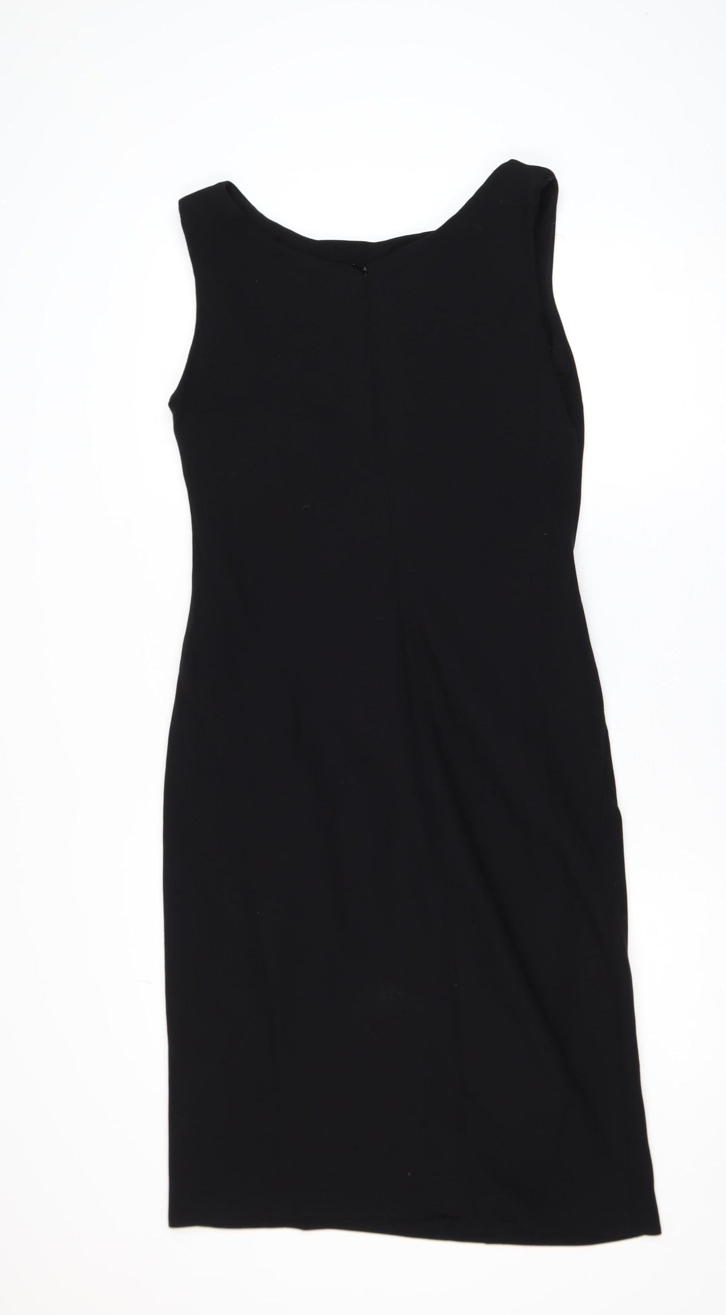 Marks and Spencer Women Black Size 12 Sleeveless Sheath Dress