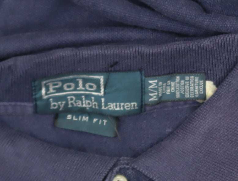Ralph Lauren Men's Blue Slim Fit Polo Shirt Size M