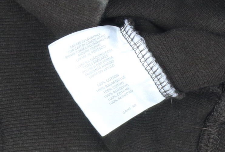 GANT Men’s Brown 1/2 Zip Cotton Sweatshirt L Mock Neck Classic