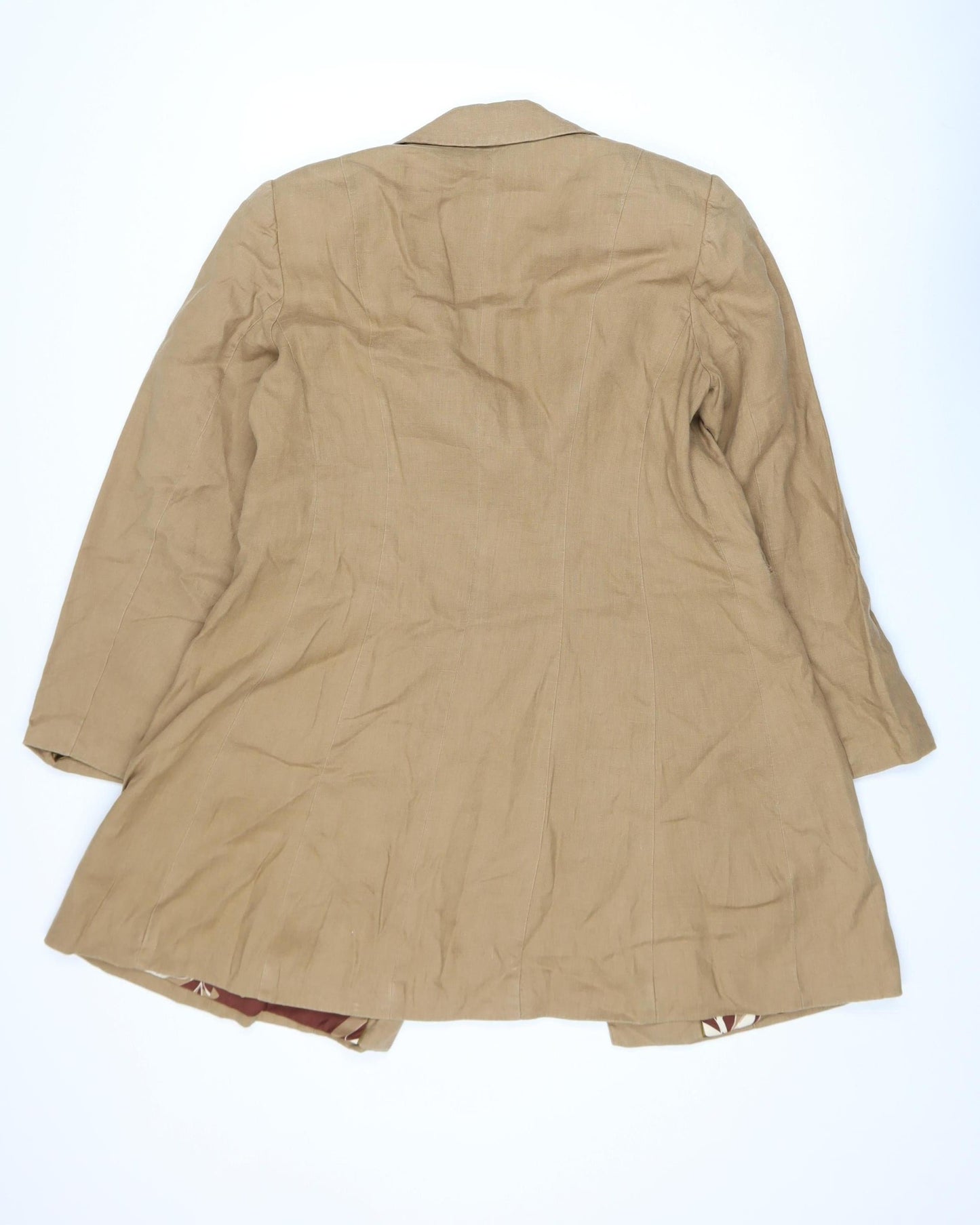 Marks and Spencer Per Una Women's Beige Linen Blazer Size 14