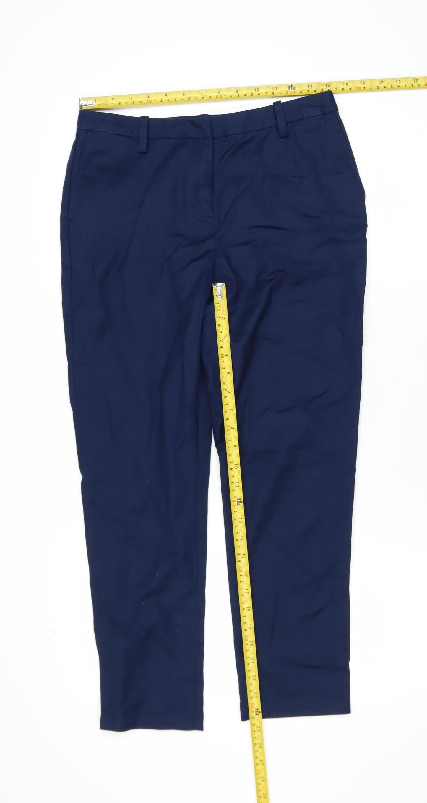 Crew Clothing Company Men's Blue Slim Chino Trousers M
