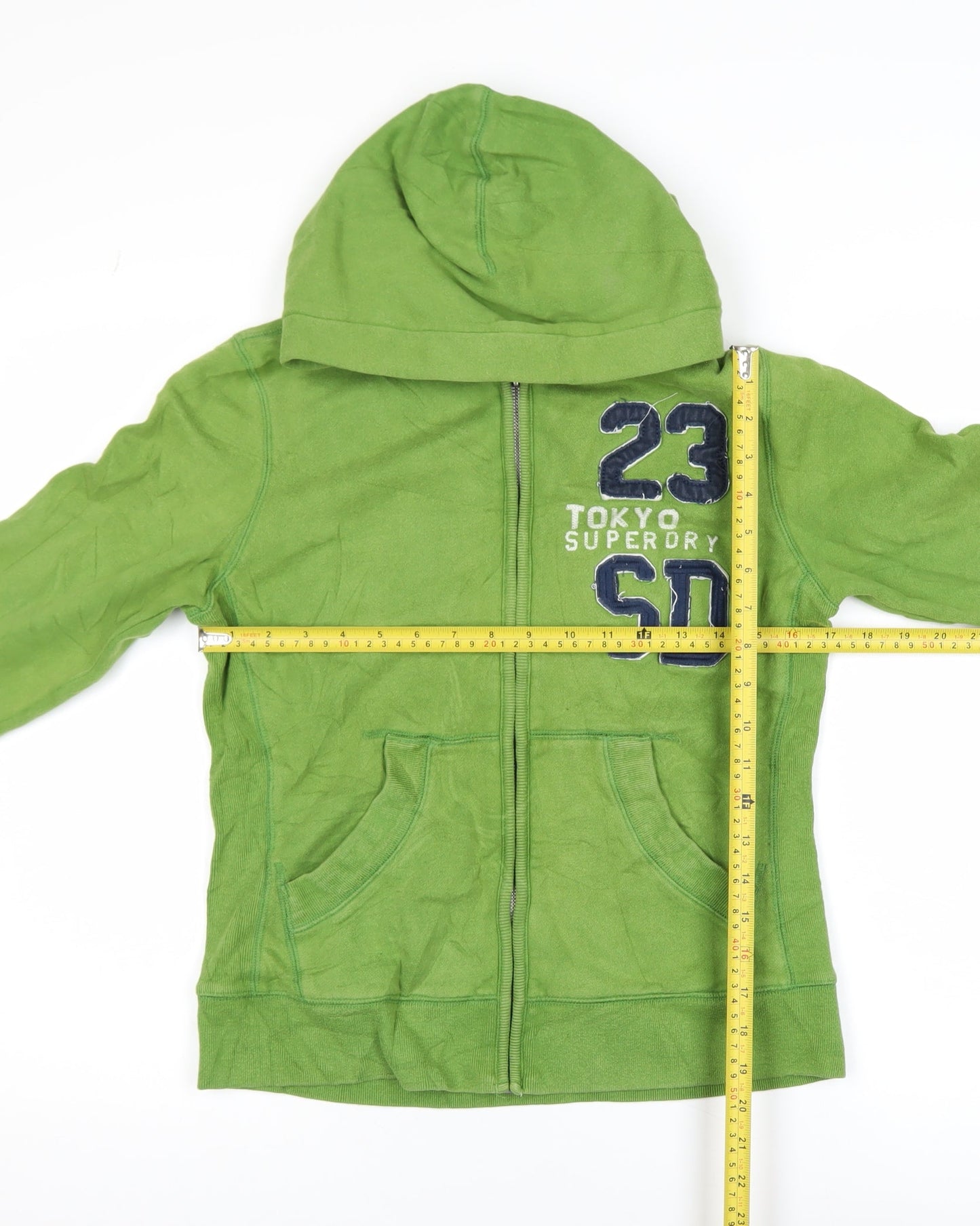 Superdry Women's Green Hooded Full Zip Fleece Jacket Size M