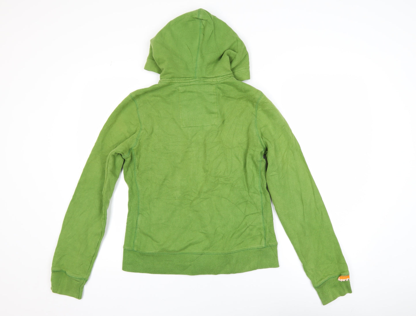 Superdry Women's Green Hooded Full Zip Fleece Jacket Size M