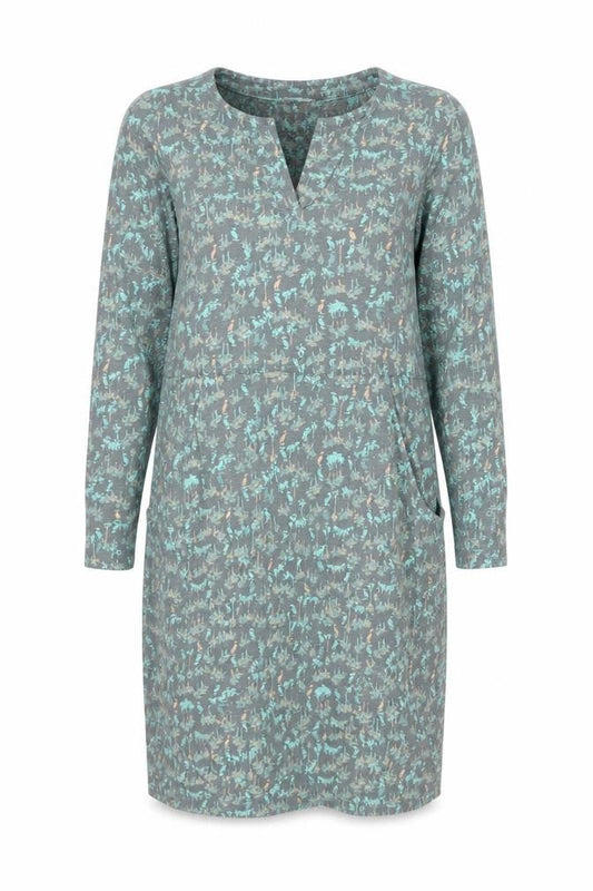 White Stuff Womens Green Floral Shift Dress Size 10 Cotton