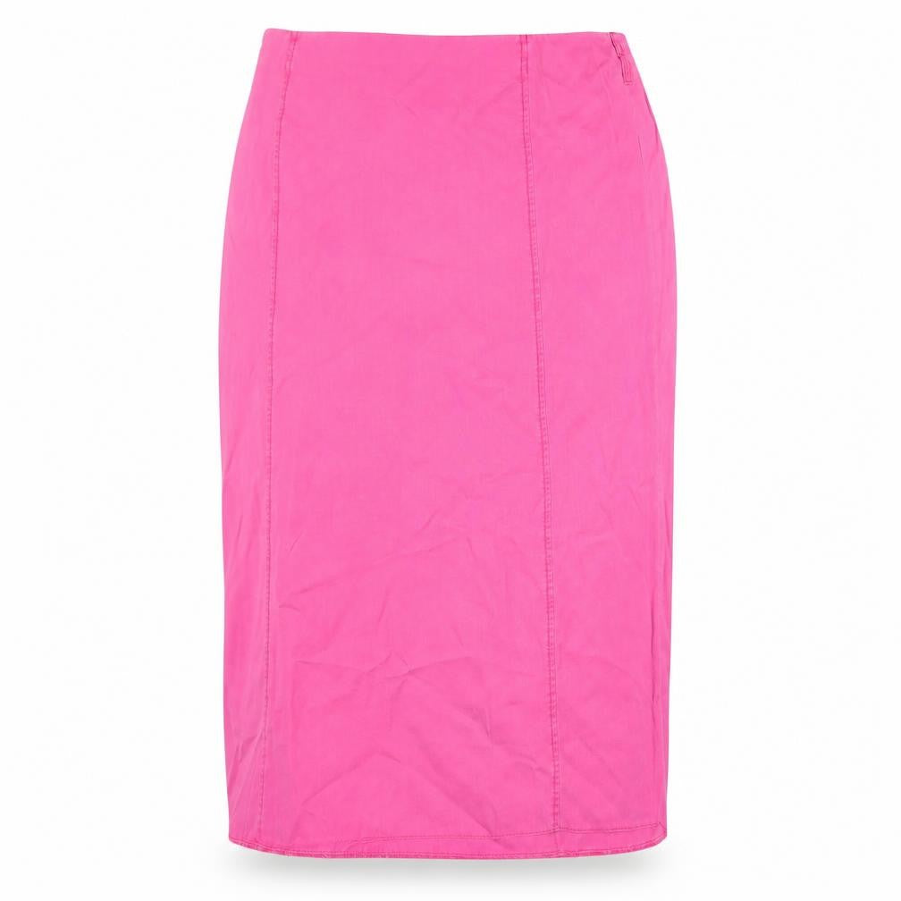 Ann Harvey Womens Pink Linen Blend Midi Pencil Skirt Size 16