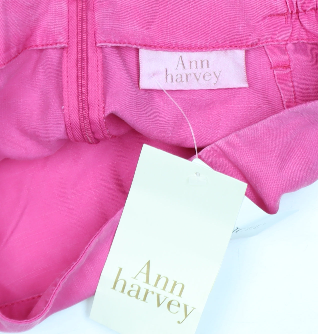 Ann Harvey Womens Pink Linen Blend Midi Pencil Skirt Size 16