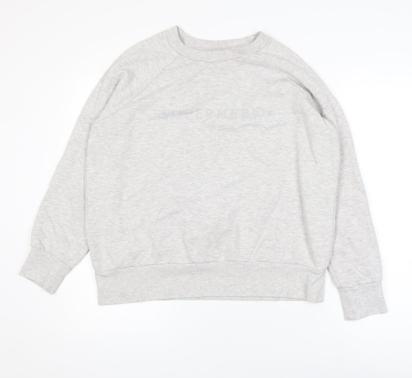 Sweaty Betty Women Grey Cotton Blend Pullover Sweatshirt M