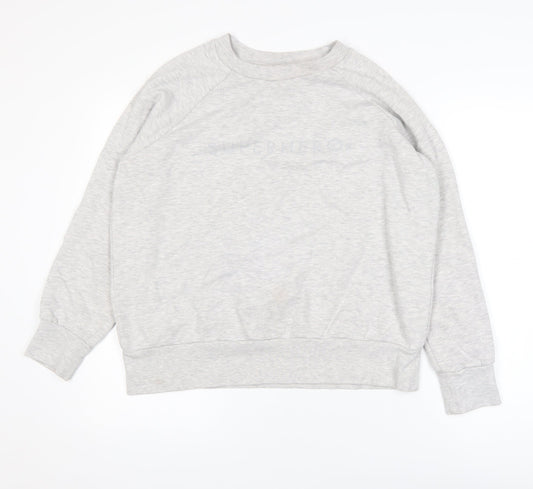 Sweaty Betty Women Grey Cotton Blend Pullover Sweatshirt M